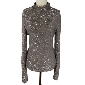 Fabiana Filippi Sequin Long Sleeve Top XS